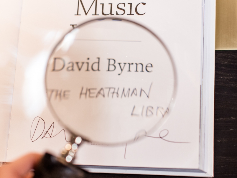 A signed copy of David Byrne's book, How Music Works.